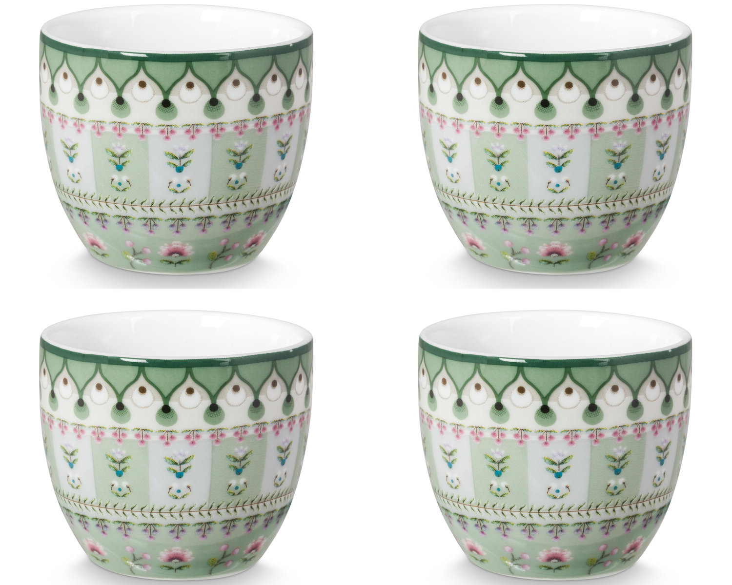 Pip Studio Lily &amp; Lotus Green Eierdoppen - Set van 4