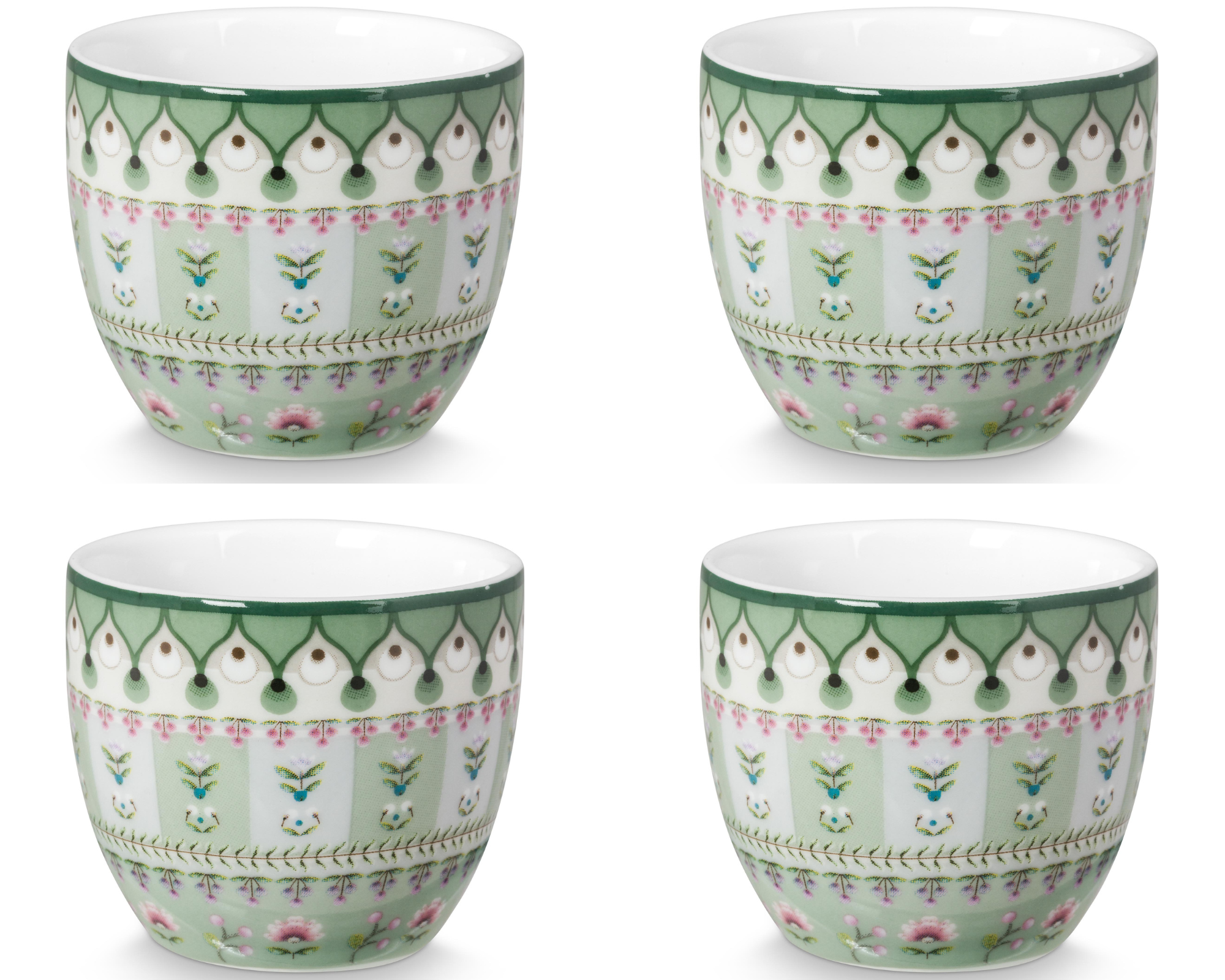 Pip Studio Lily &amp; Lotus Green Eierdoppen - Set van 4