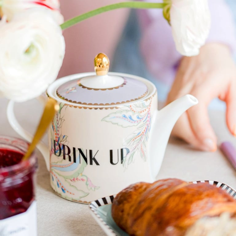 Yvonne Ellen London Floral Theepot met 2 Mokken