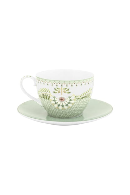 Pip Studio Lily &amp;amp; Lotus Light Green set of two cups and saucers - 280ml