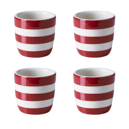 Cornishware Eierbecher, rot, 4er-Set