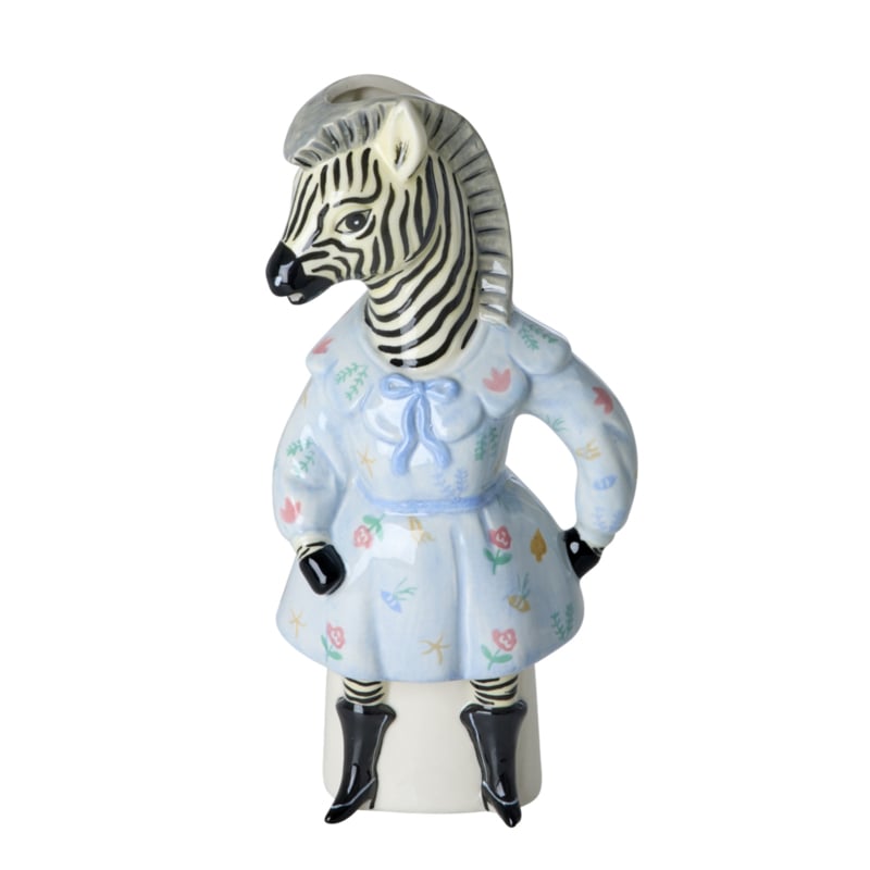 Rice by Rice x Nathalie Lété Vaas - Kan -  Zebra - 25 cm