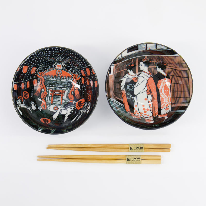 Asakusa Tayo Kommen Set Geisha – Set van 2 | Tokyo Design Studio