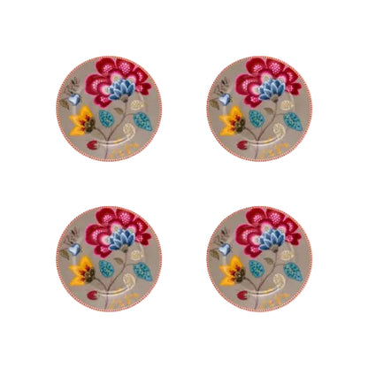 Pip Studio Blooming Tales Fantasy gebaksborden set van vier 
