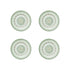 Gebaksborden groen set van vier Pip Studio servies Lily en lotus. Geometrisch patroon. Vaatwasserbestendig