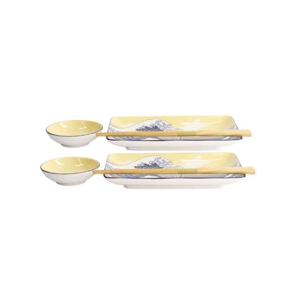Tokyo Design Studio Hokusai Sushiset voor 2 Personen big wave  zijkant