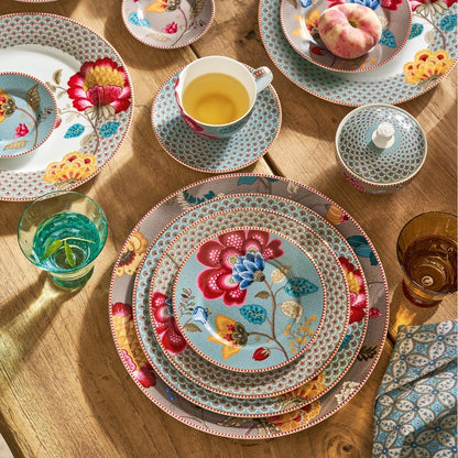 sfeer beeld van de collectie Blooming tales Fantasy in khaki en Blue
