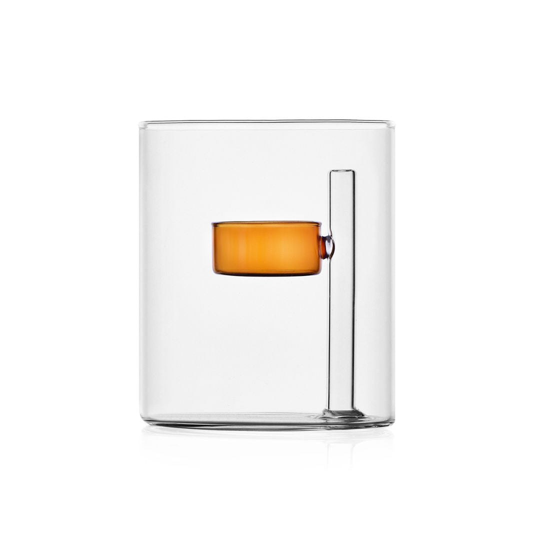 Ichendorf Milano waxinelichthouder amber glas