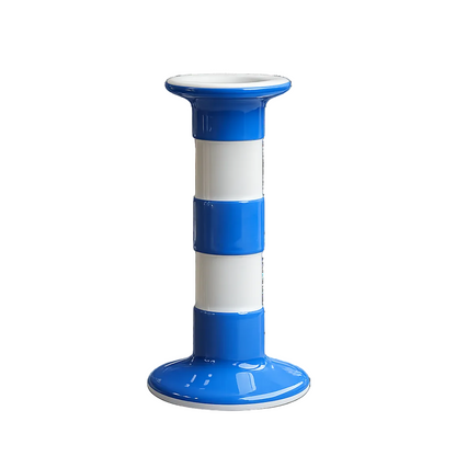 Cornishware Cornish Blue kandelaar blauw wit gestreept aardewerk hoogte 13cm. 