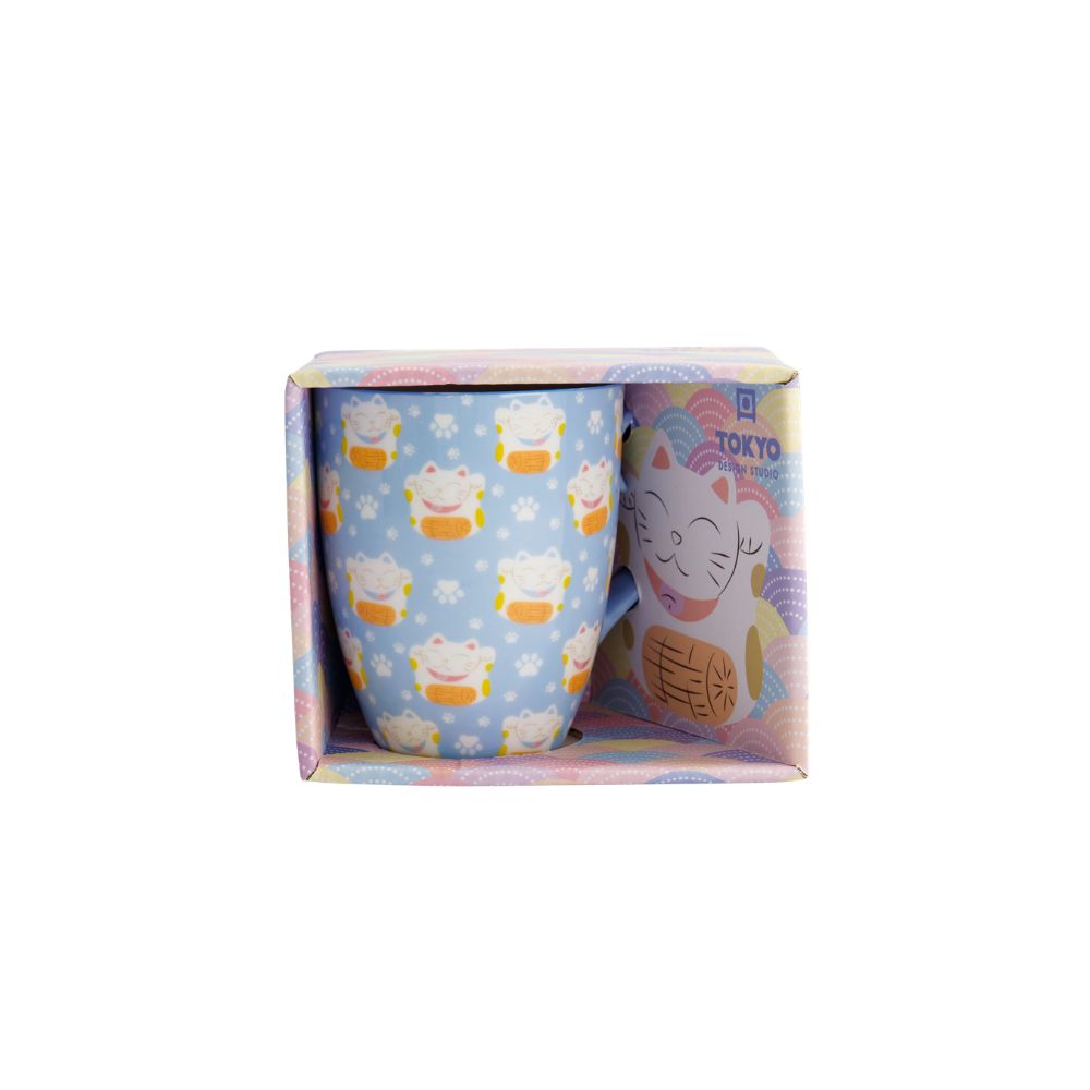 Tokyo Design Lucky Cat Mok sushi 340ml in verpakking