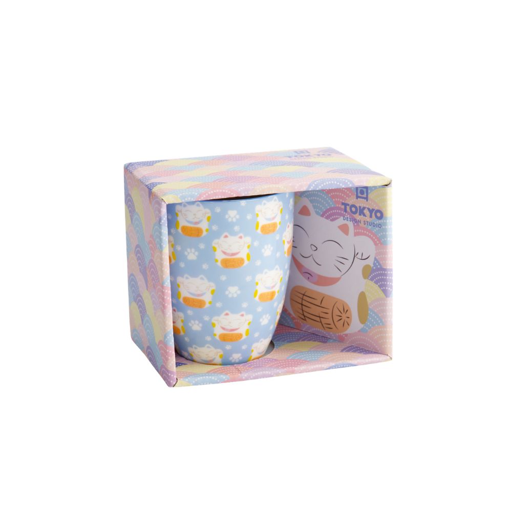 Tokyo Design Lucky Cat Mok sushi 340ml in verpakking
