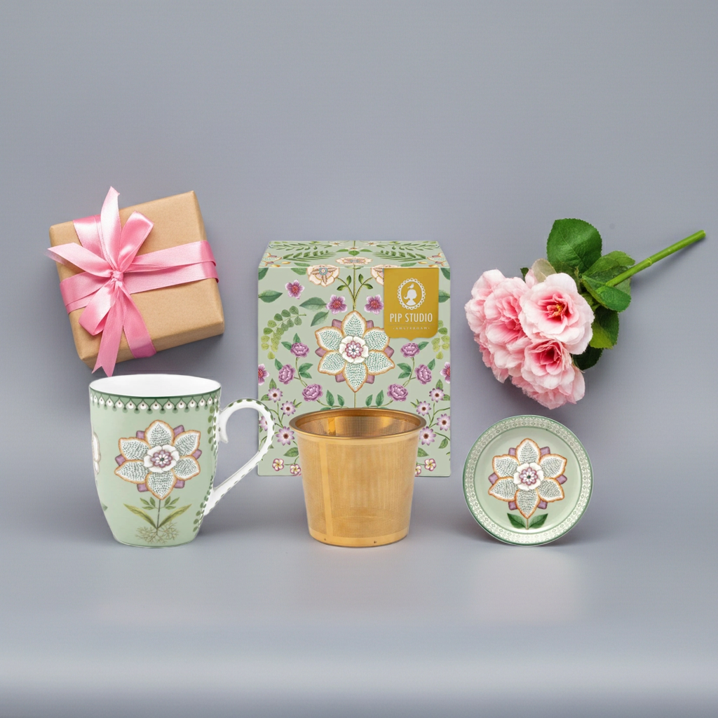 Pip Studio Lily and Lotus Light Green Tea for one set - 365ml