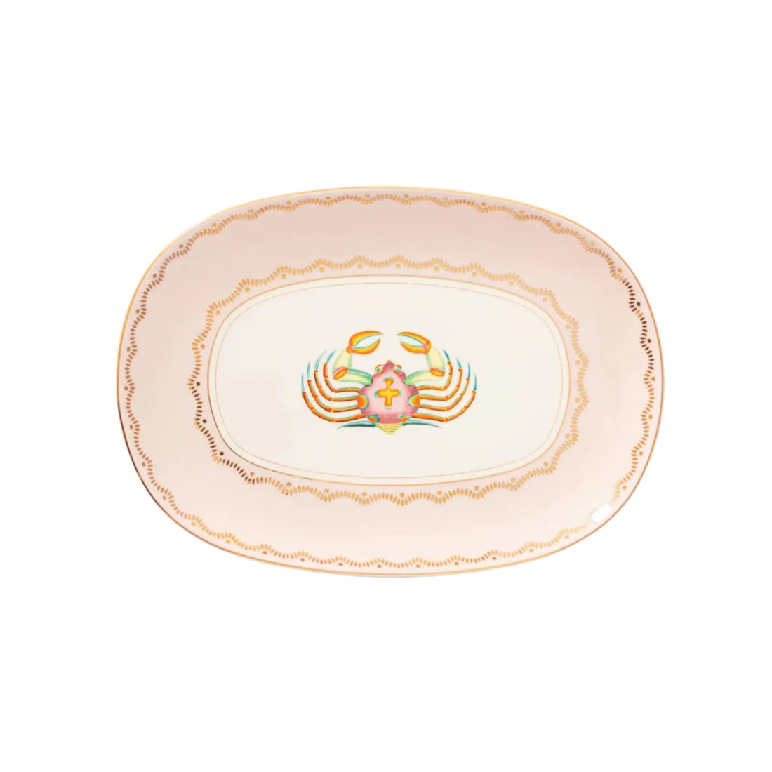 Yvonne Ellen London Ovale Porseleinen Schaal Krab - 34 x 24 cm