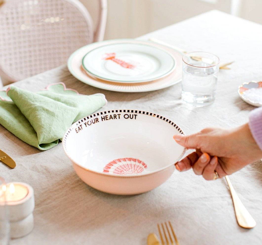 Yvonne Ellen Under the Sea servies gebruikt tijdens ontbijt of brunch met hapjes