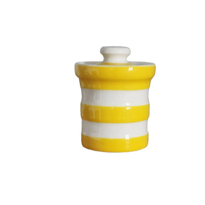 Cornishware Spice Jar geel – handbeschilderd aardewerk kruidenpotje