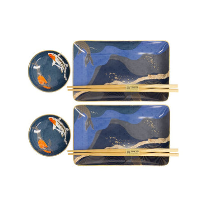 Tokyo Design Studio Koi Sushiset voor 2 Personen karper bovenaf 